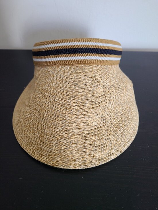 Helen Kaminski Bianca Visor Hat Black Stripe main image 4